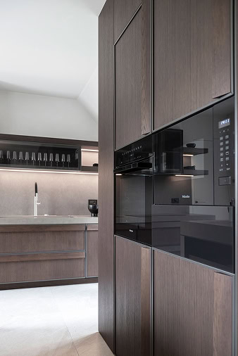new-style cabinetry and sleek kitchen
